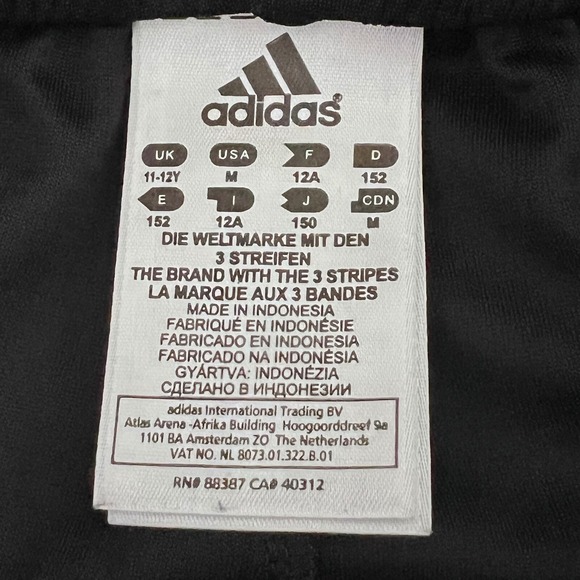 Adidas Boy's Basketball Classic Shorts Athletic 3 Stripe Black White Kids Size M - Picture 4 of 9
